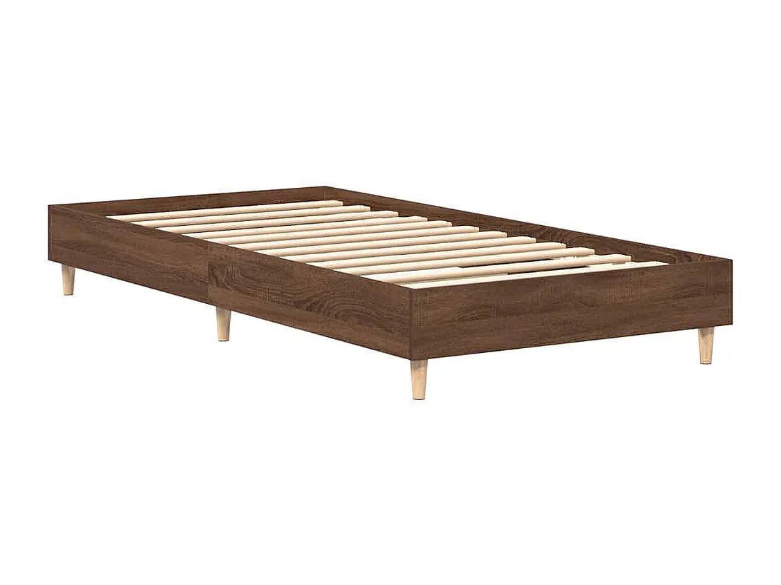 Cadre de lit sans matelas chêne marron 100x200 cm