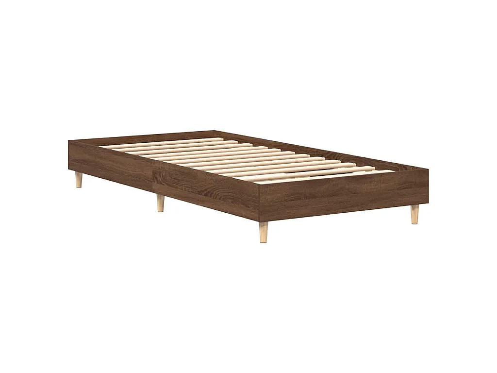 Bettgestell ohne Matratze Braun Eichen-Optik 100x200 cm