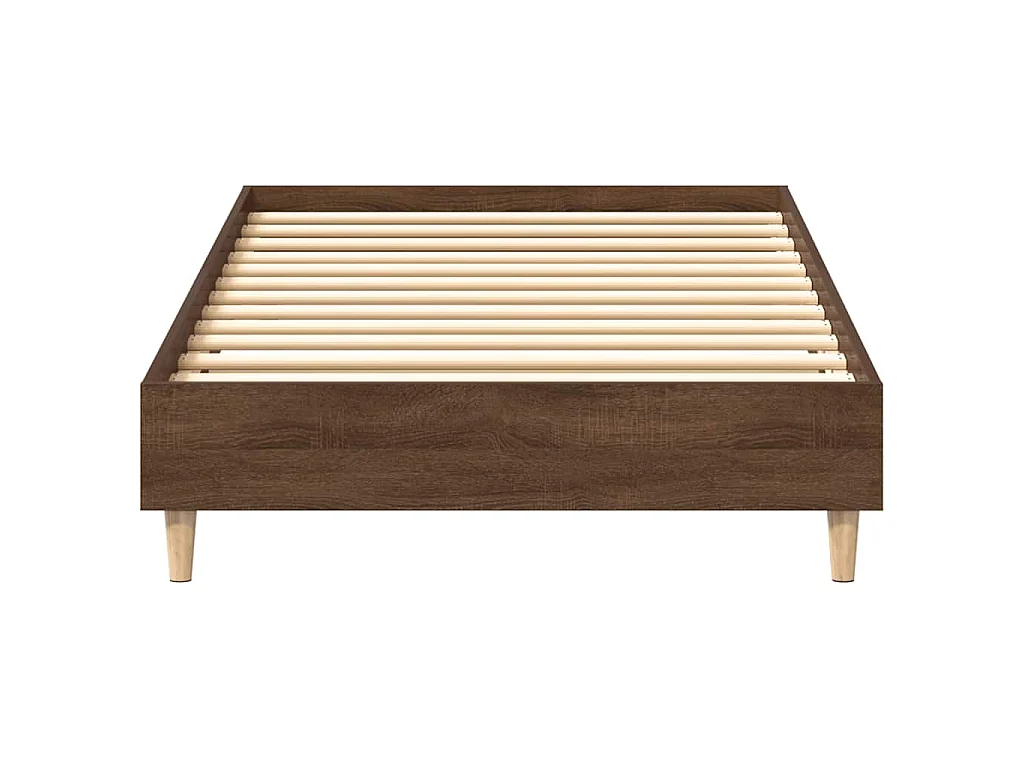 Bettgestell ohne Matratze Braun Eichen-Optik 100x200 cm