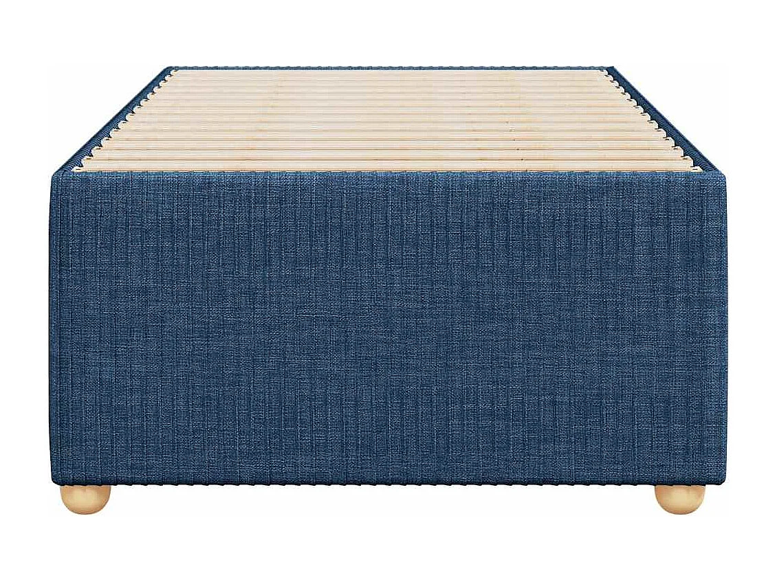 Cadre de lit sans matelas bleu 90x200 cm tissu