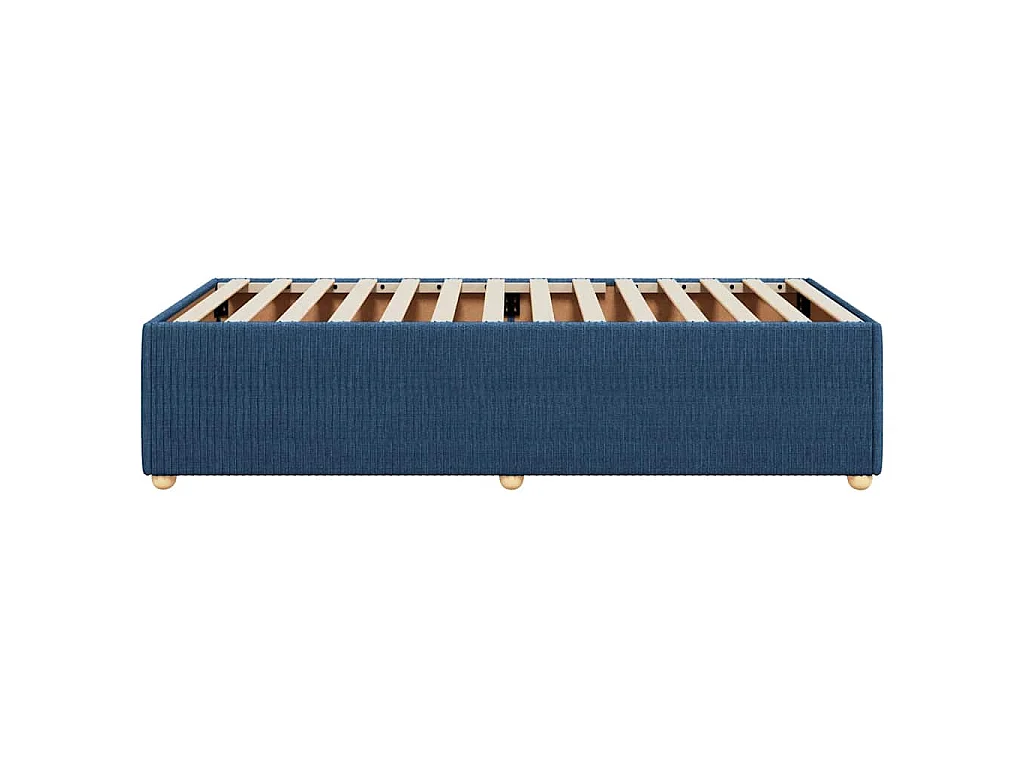 Bedframe zonder matras 90x200 cm stof blauw