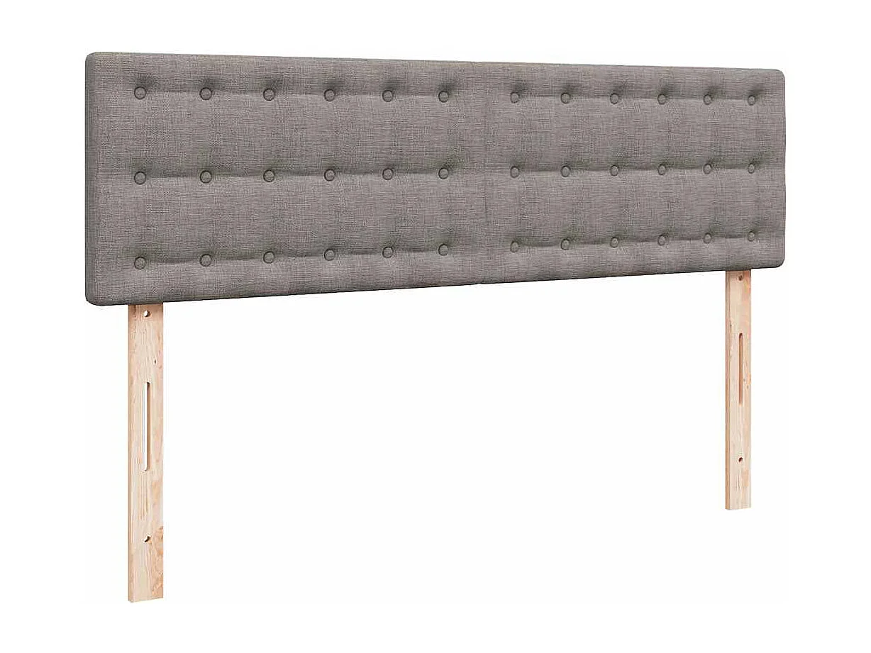 Lit ottoman avec matelas taupe 140x200 cm tissu