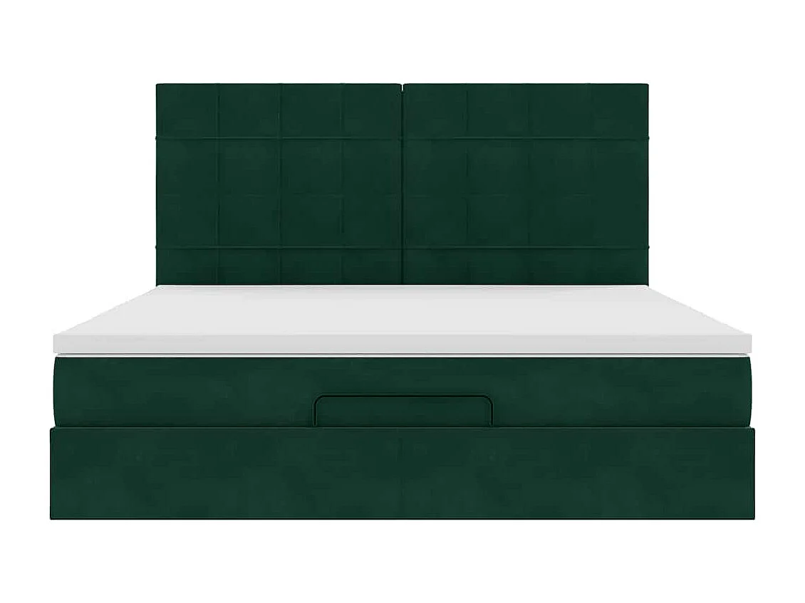 Struttura Letto Pouf con Materassi 160x200 cm Velluto