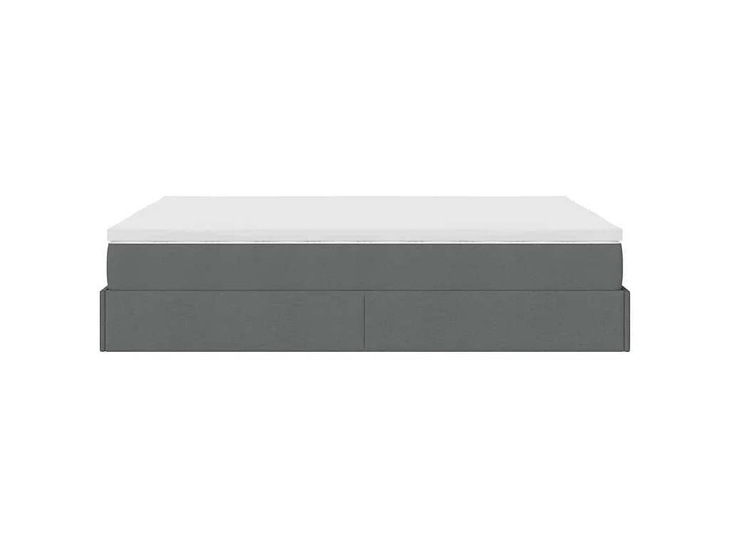 Ottoman bed met matras 140x190cm stof donkergrijs
