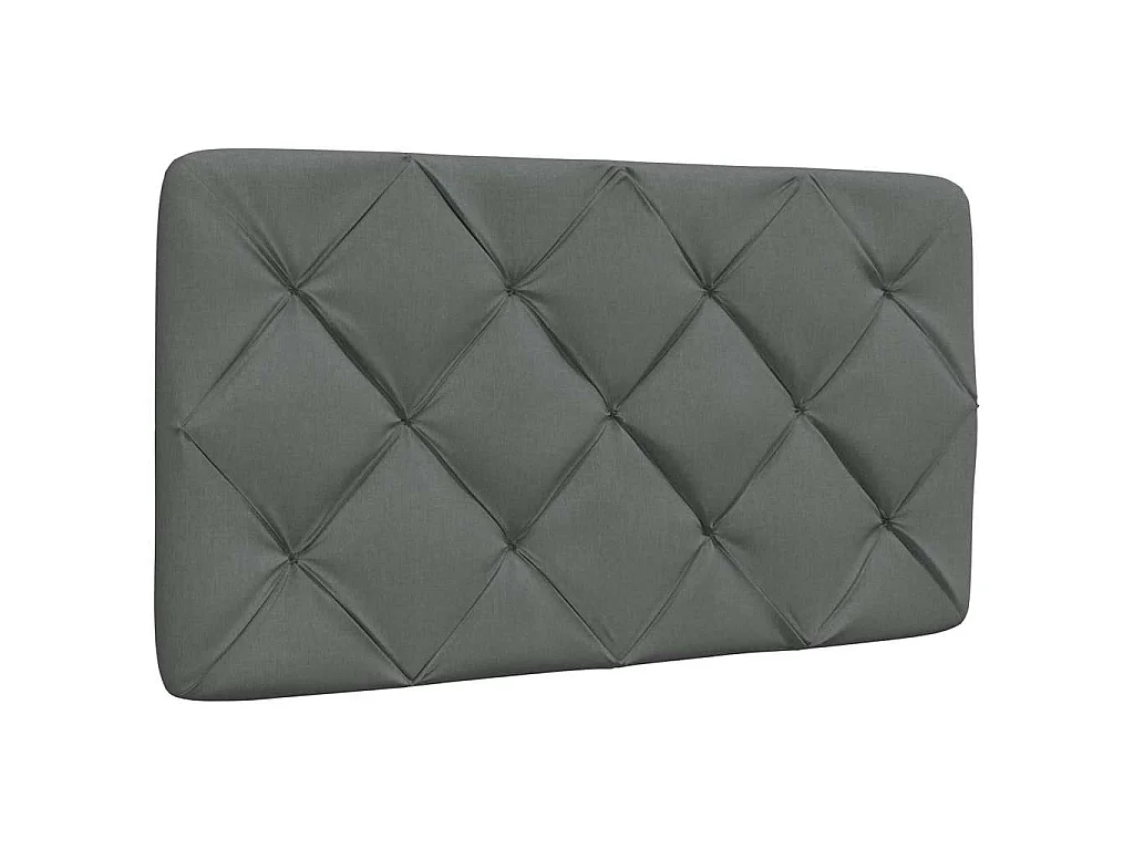 Bed met matras stof donkergrijs 90x190 cm