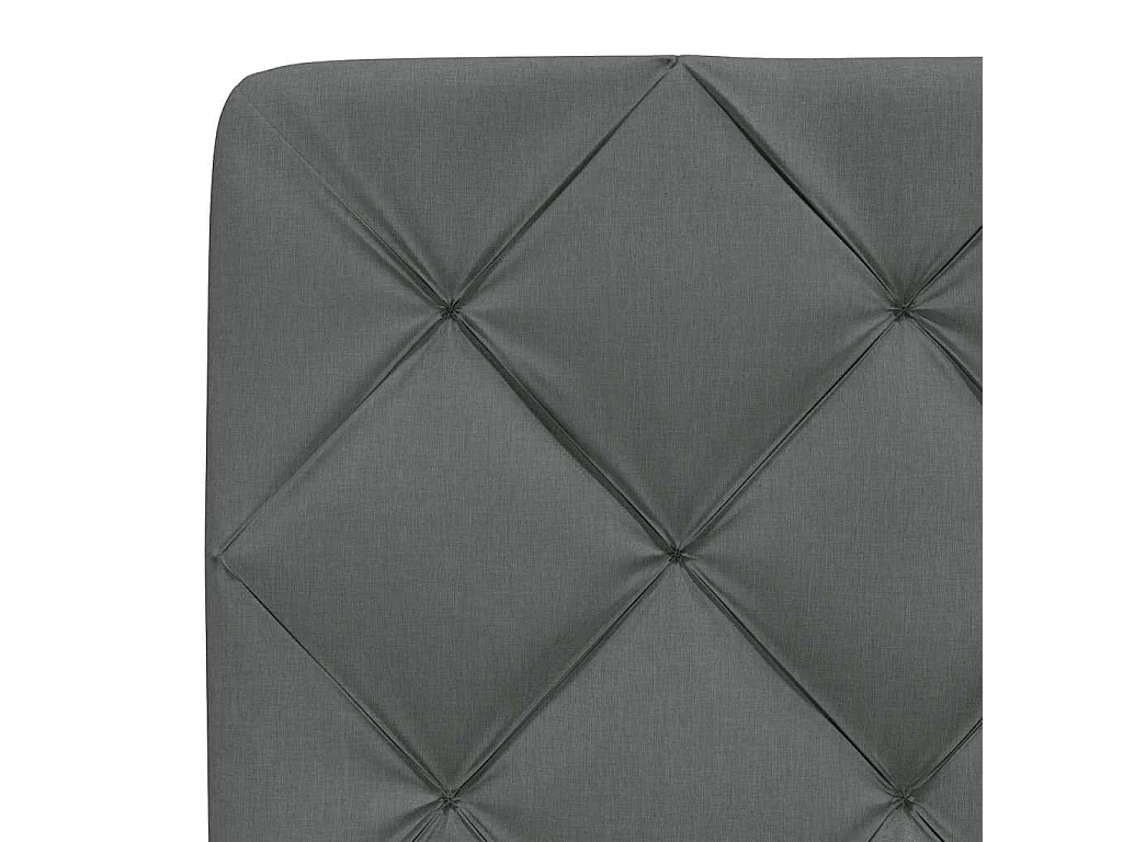Bed met matras stof donkergrijs 90x190 cm