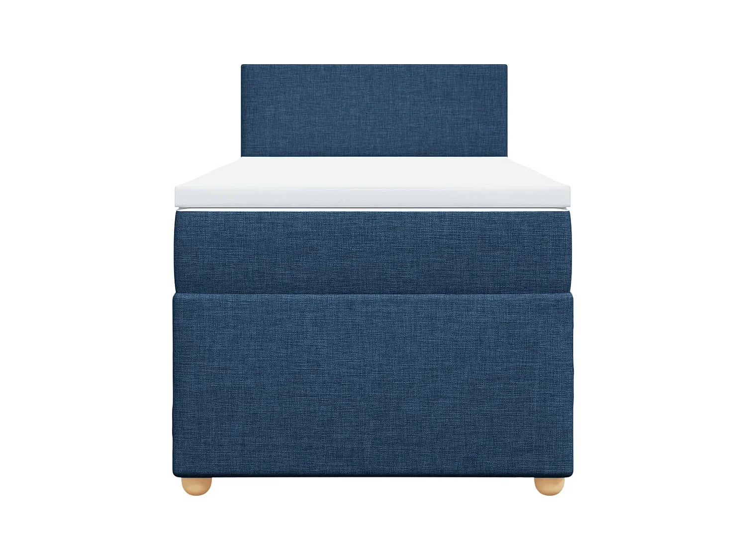 Boxspringbett mit Matratze Blau 100x200 cm Stoff