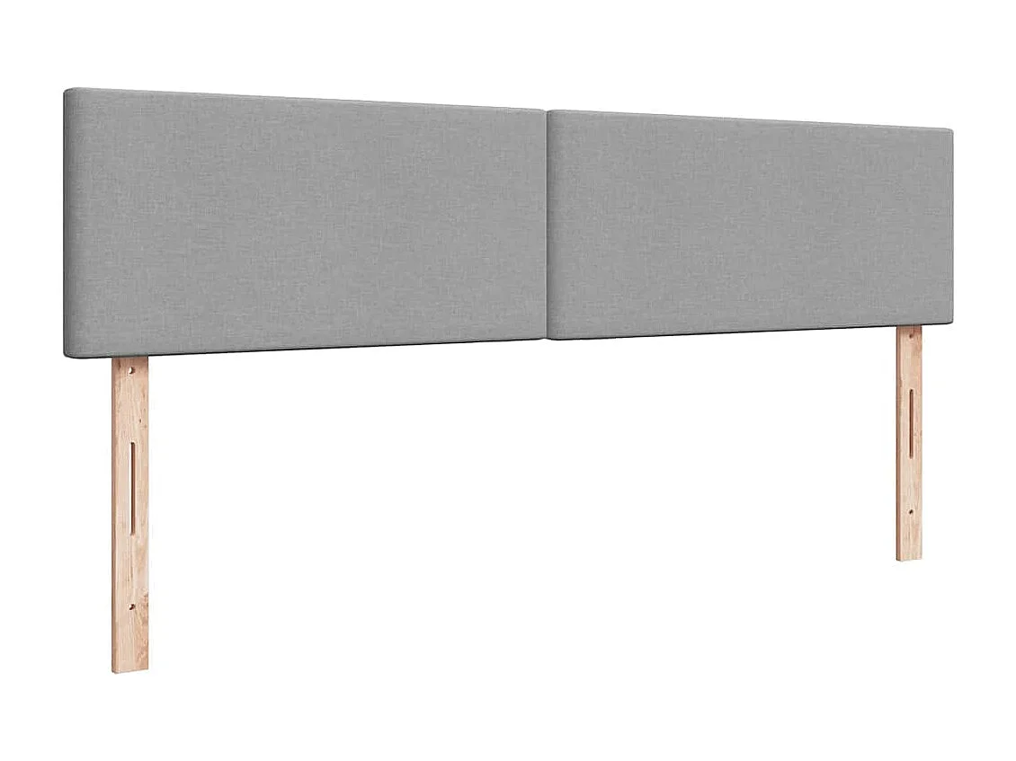 Estrutura de cama otomana com colchões tecido cinzento claro