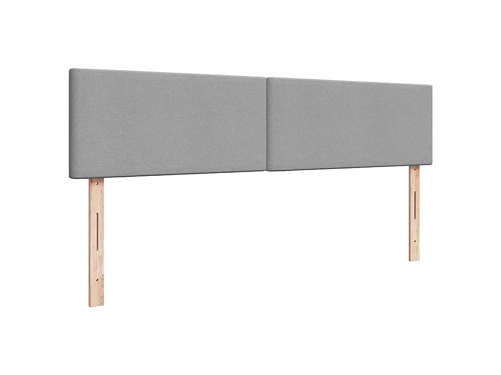 Cadre de lit ottoman et matelas gris clair 160x200cm tissu