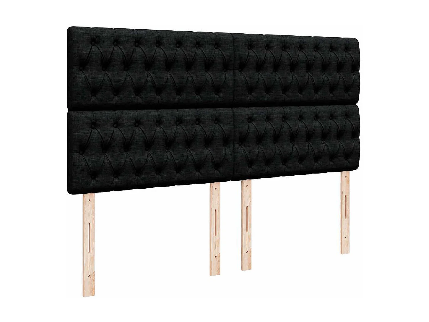 Ottoman bed met matrassen 160x200cm fluweel zwart