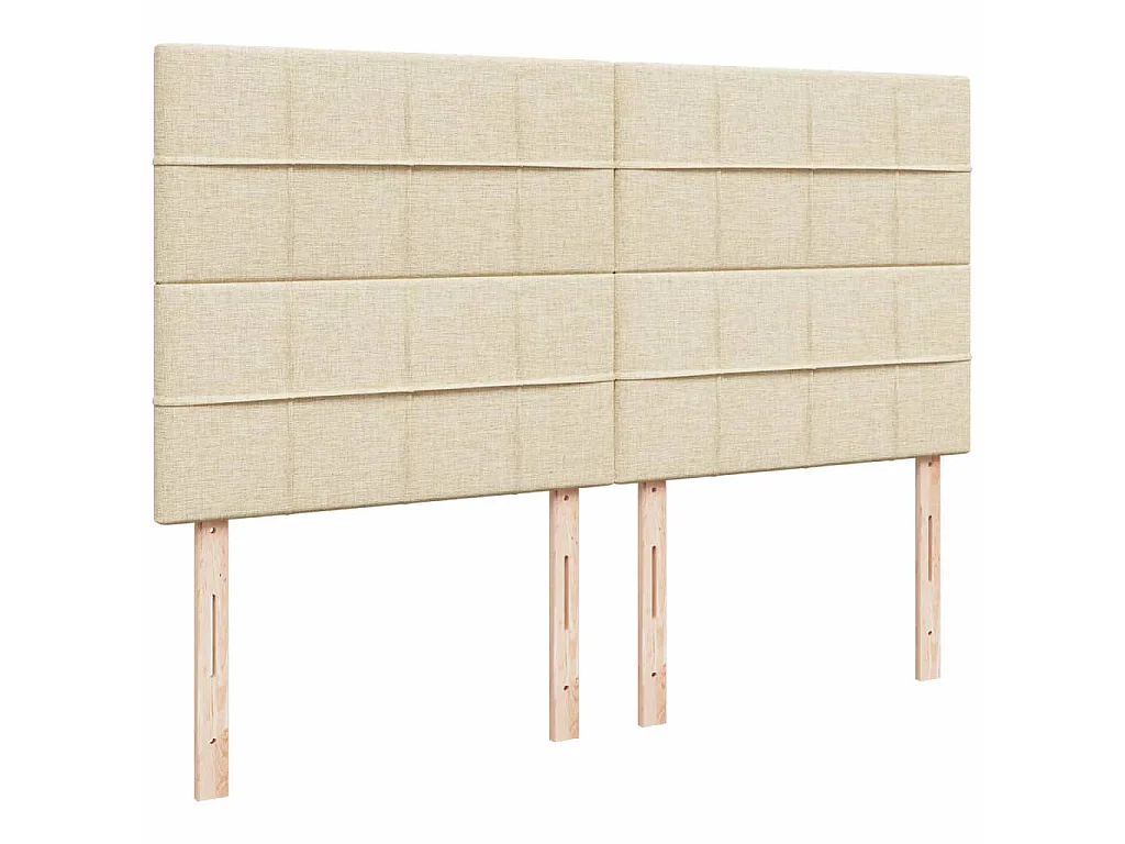 Sommier à lattes de lit avec matelas Crème 180x200 cm Tissu