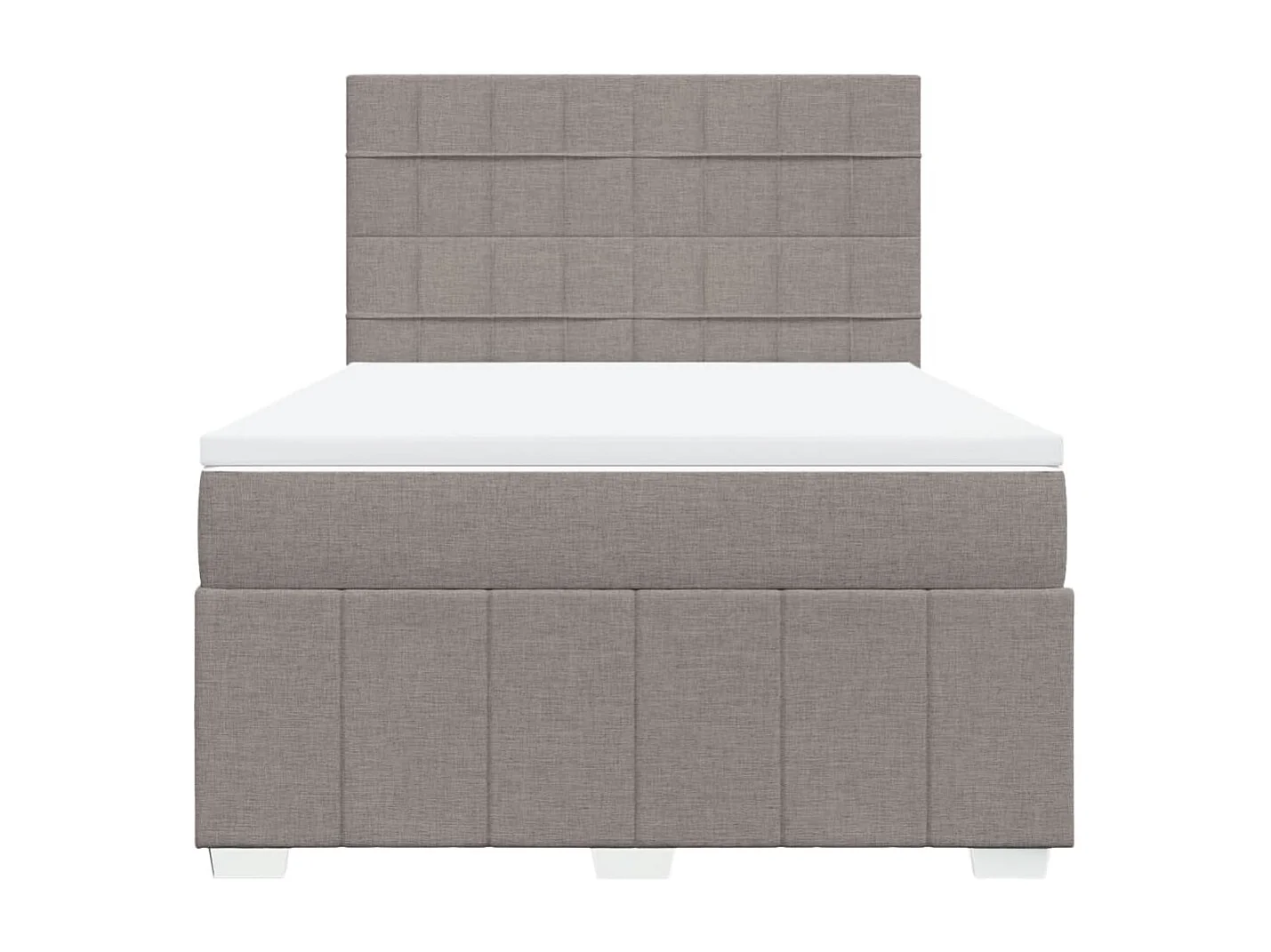 Boxspringbett mit Matratze Taupe 140x200 cm Stoff
