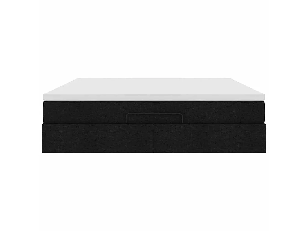 Ottoman bed met matras 160x200cm stof zwart