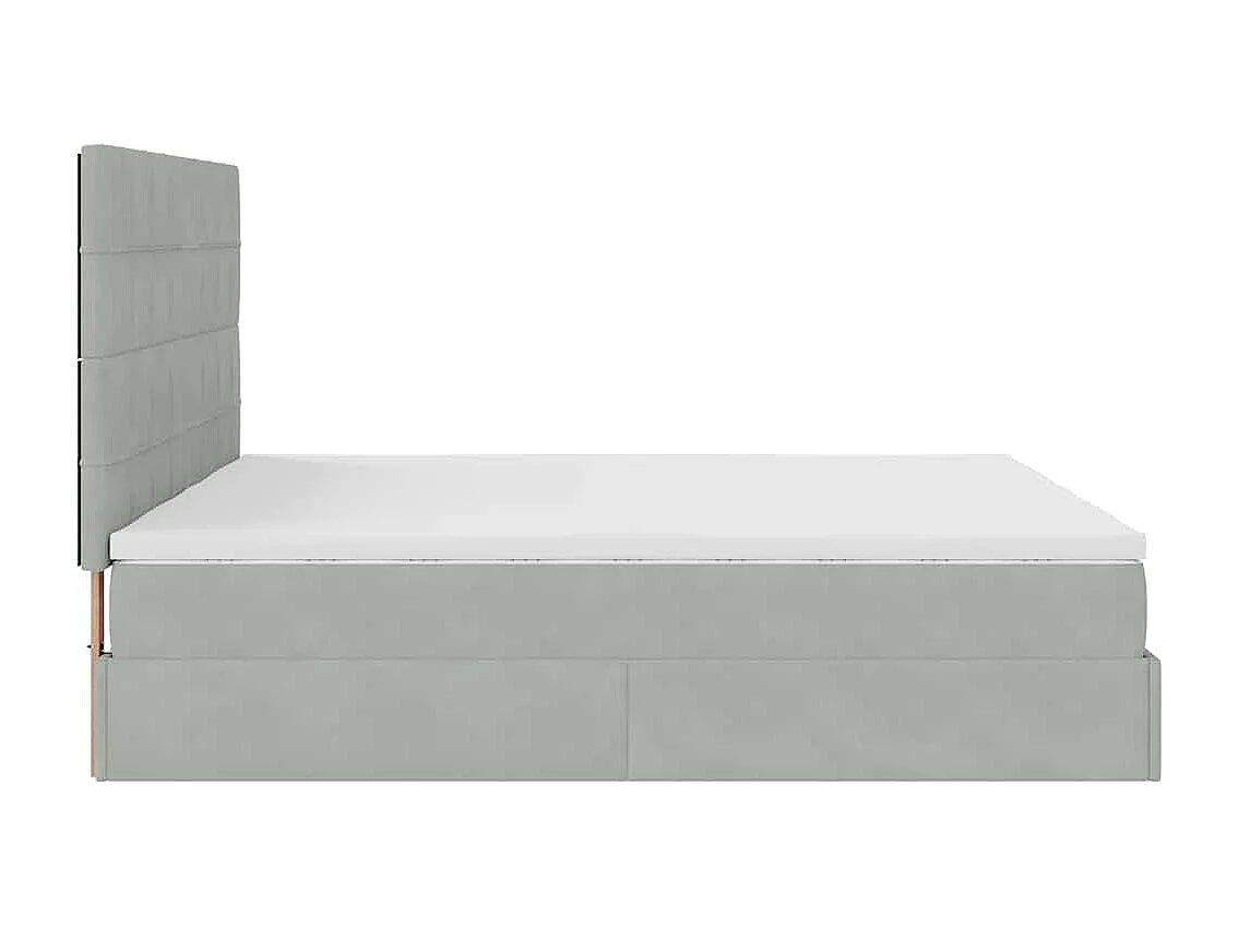 Struttura Letto Pouf con Materassi 180x200 cm Velluto