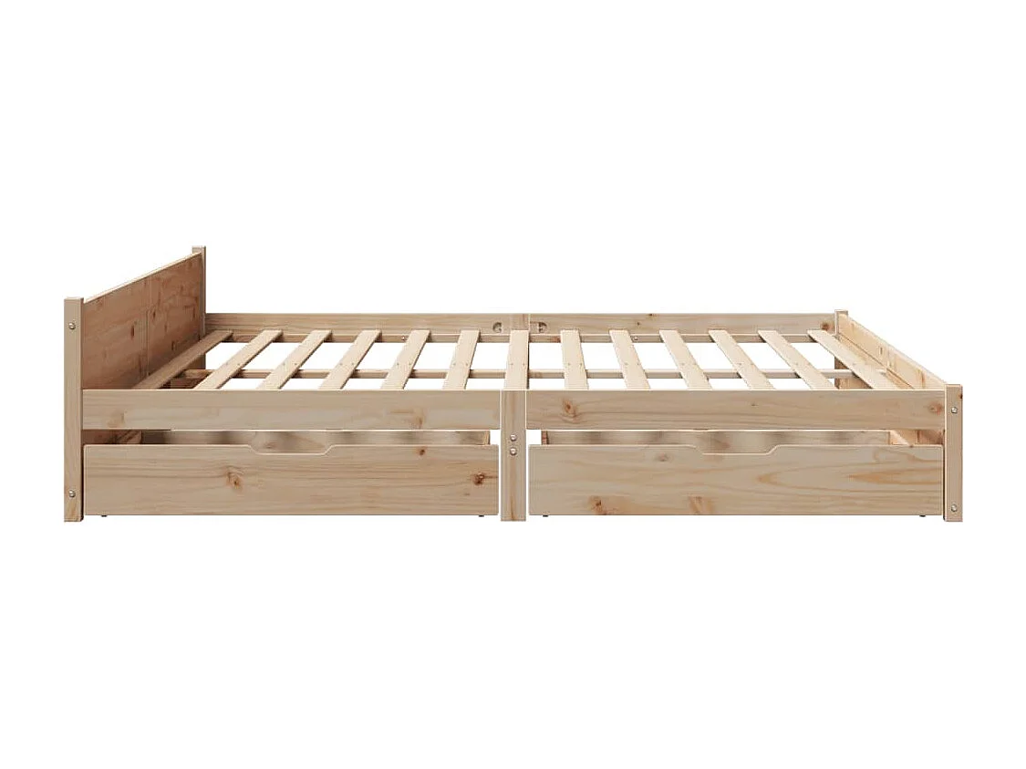 Cadre de lit sans matelas 160x200 cm bois massif de pin