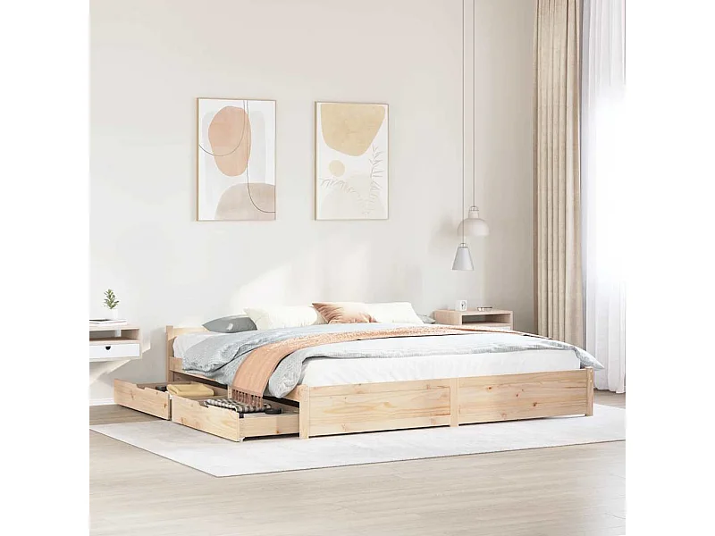 Massivholzbett ohne Matratze 160x200 cm Kiefernholz