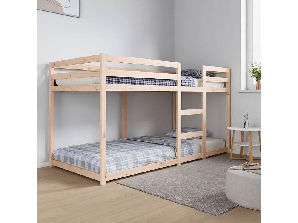 Lit superposé sans matelas 90x200 cm bois de pin massif
