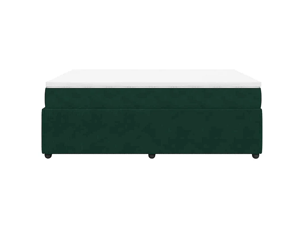 Sommier à lattes de lit et matelas Vert foncé 140x190cm Velours