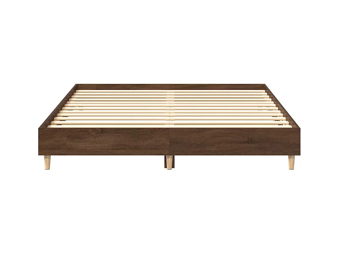 Cadre de lit sans matelas chêne marron 140x200 cm