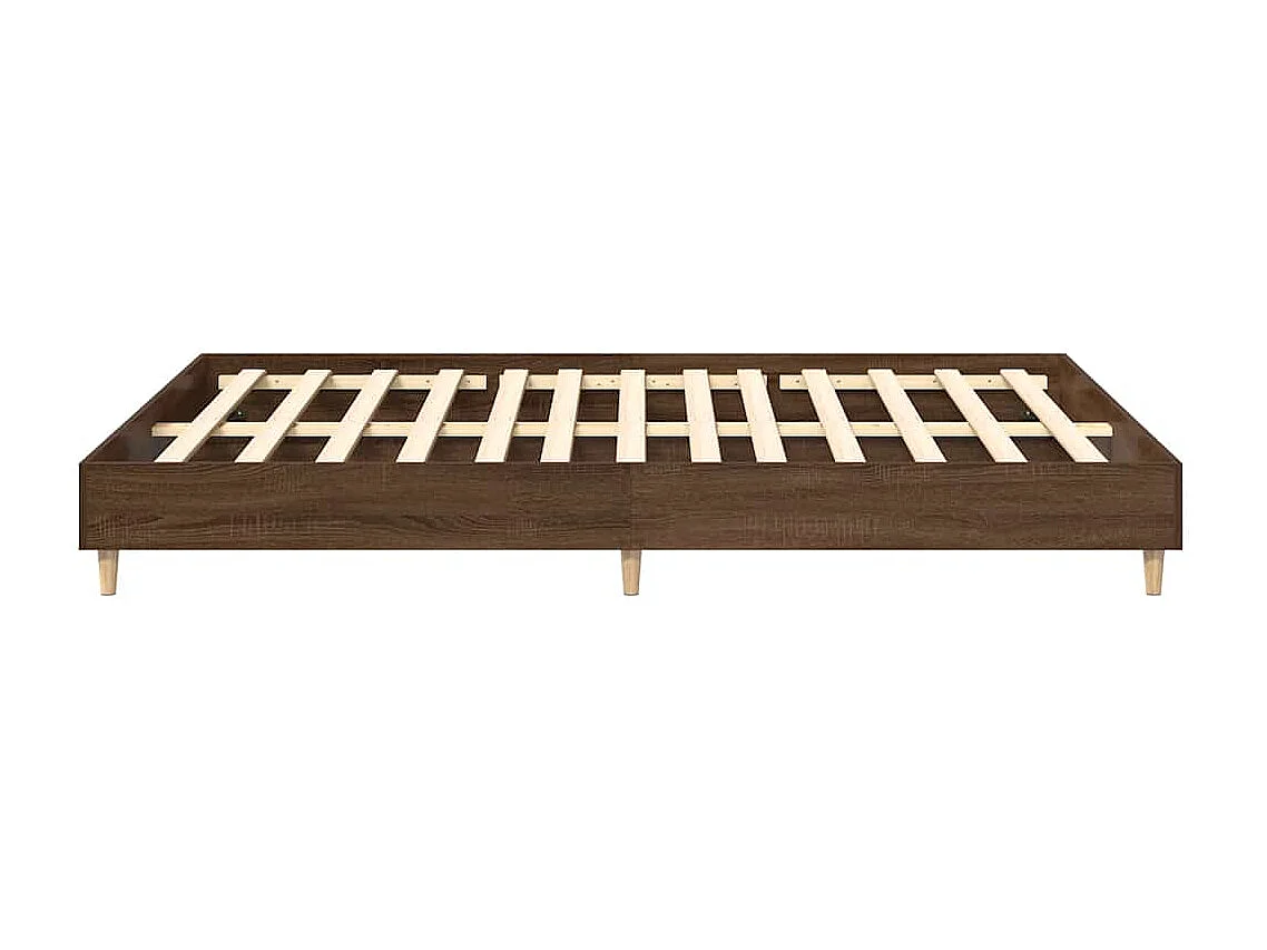 Cadre de lit sans matelas chêne marron 140x200 cm
