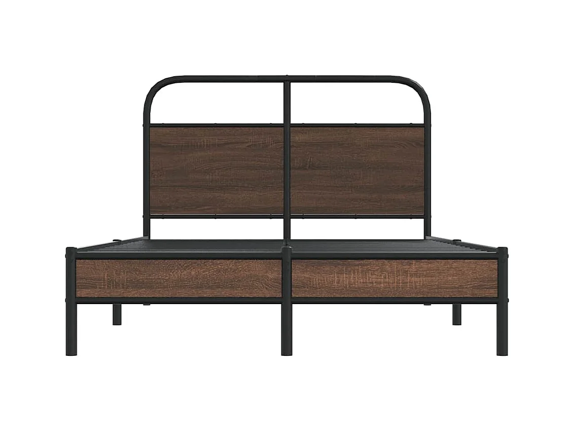 Bettgestell ohne Matratze 140x200 cm Braun Eichen-Optik