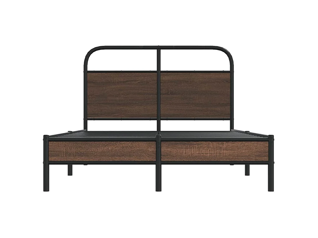 Cadre de lit sans matelas 140x200 cm chêne marron