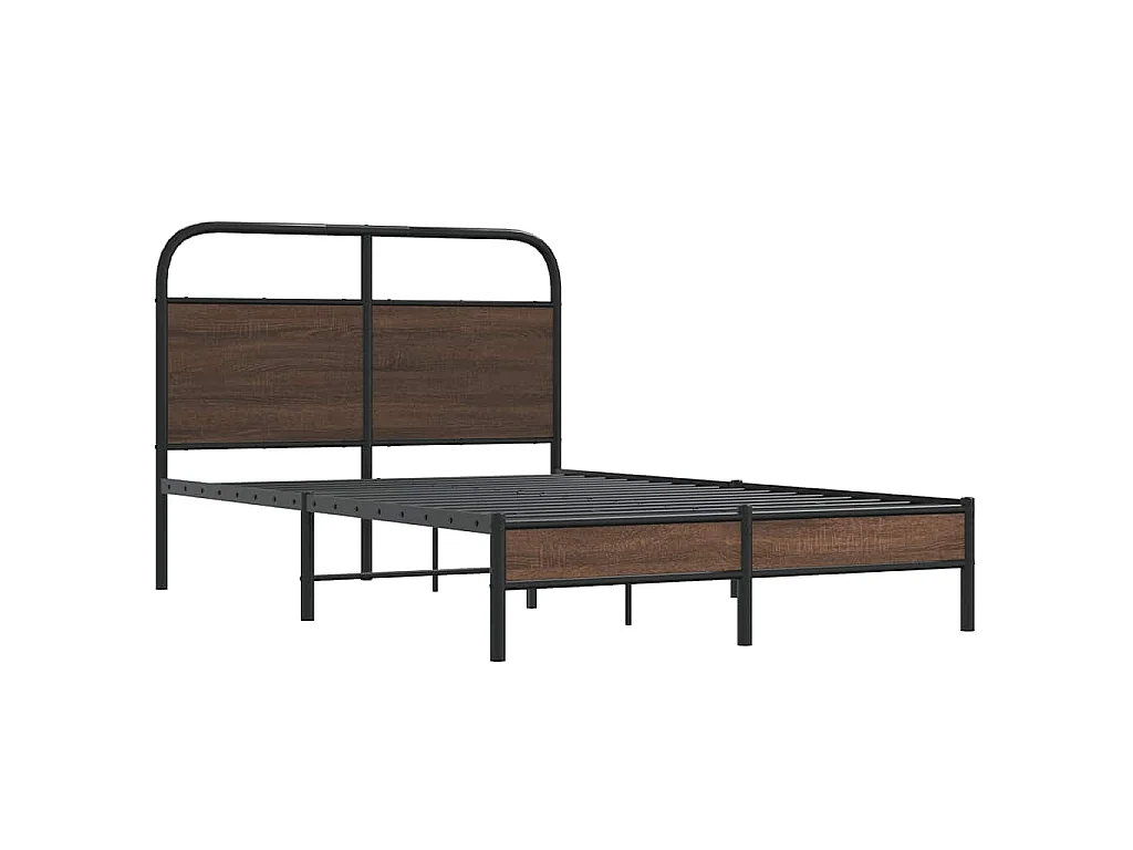 Cadre de lit sans matelas 140x200 cm chêne marron