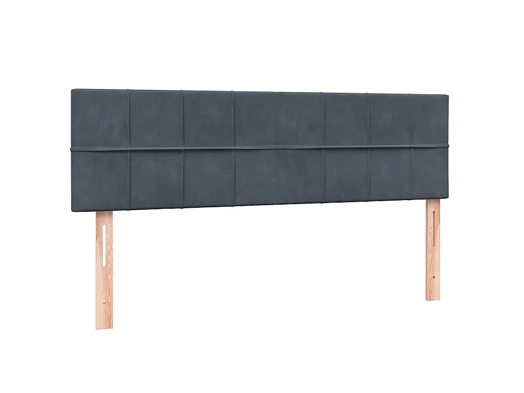 Boxspring met matras fluweel donkergrijs 160x210 cm