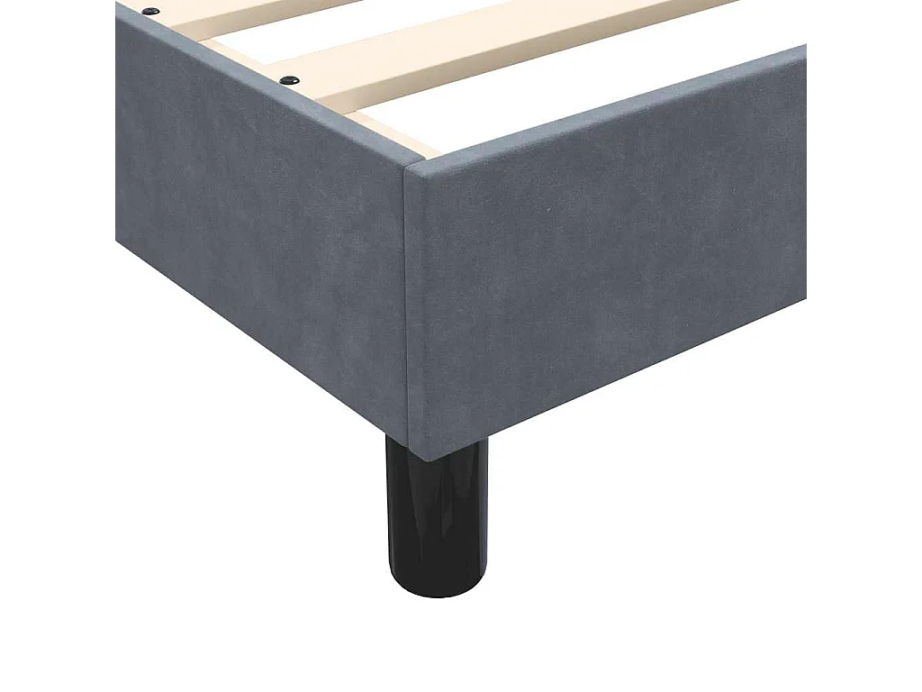 Boxspring met matras fluweel donkergrijs 160x210 cm