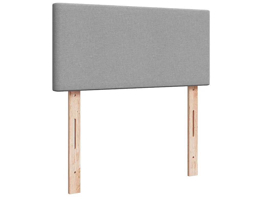 Pouf Letto con Materasso e LED Grigio Chiaro 90x200 cm Tessuto