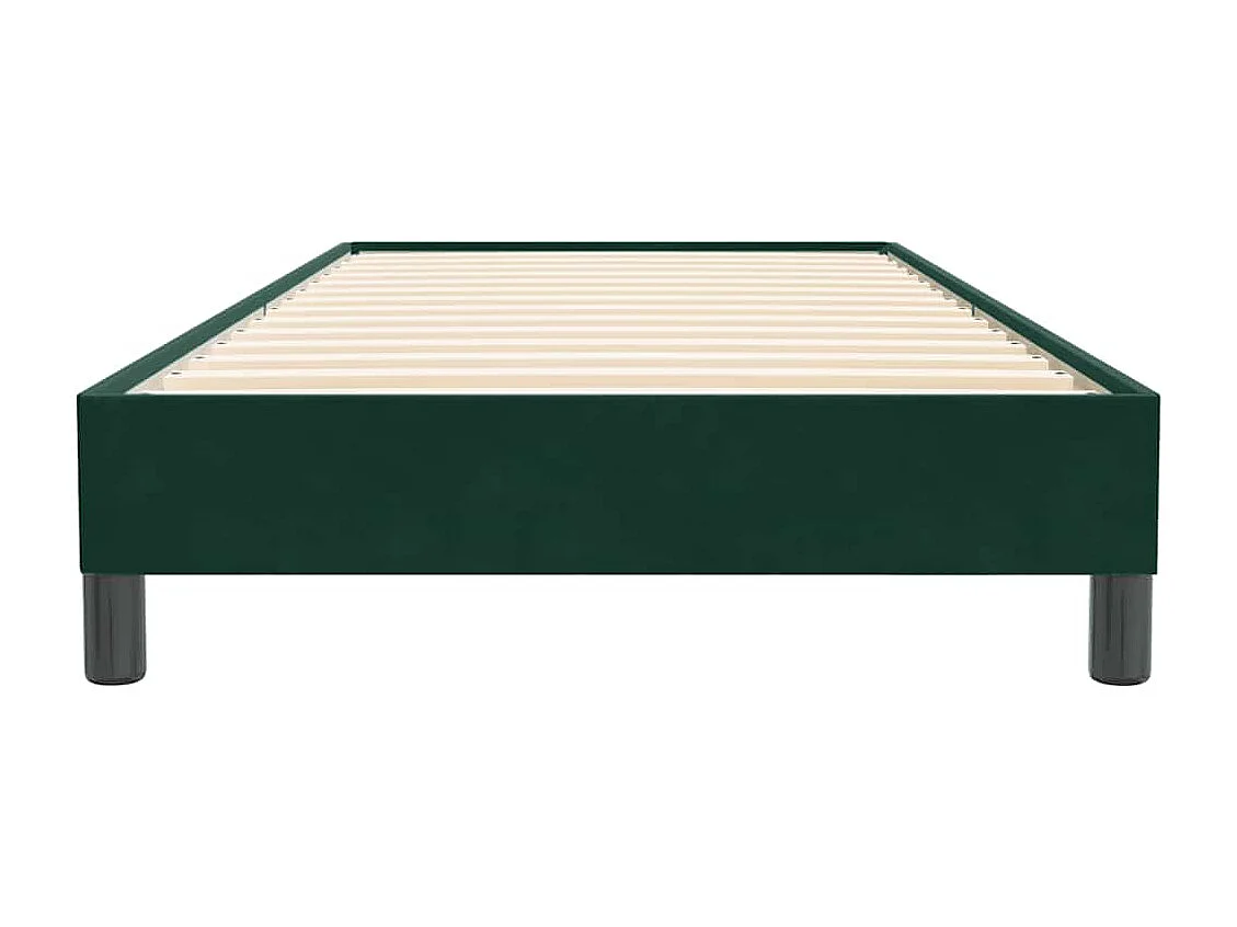 Sommier à lattes de lit sans matelas vert foncé 90x220 cm