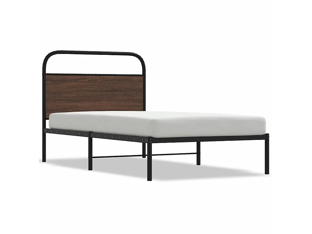 Cadre de lit sans matelas 100x200 cm chêne marron