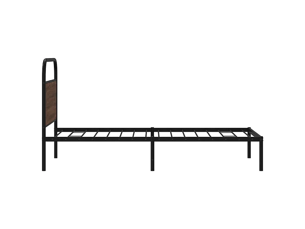 Cadre de lit sans matelas 100x200 cm chêne marron