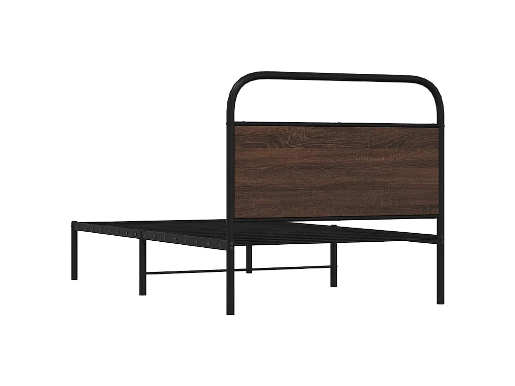Cadre de lit sans matelas 100x200 cm chêne marron