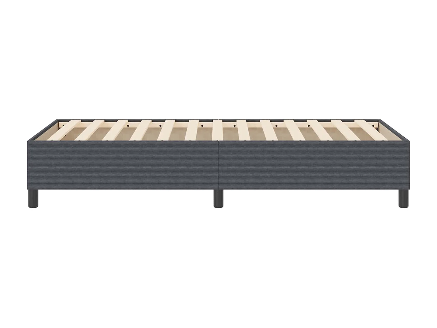 Cadre de lit plateforme Gris foncé 90 x 190 cm tissu