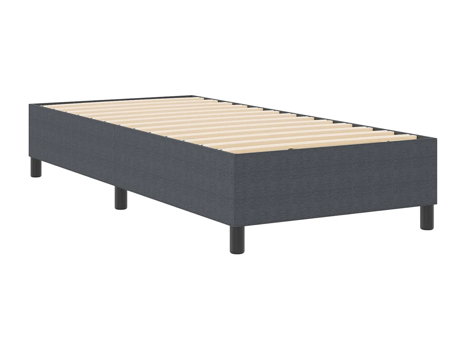 Cadre de lit plateforme Gris foncé 90 x 190 cm tissu