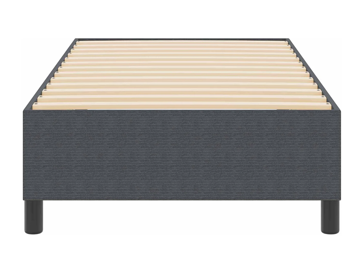 Cadre de lit plateforme Gris foncé 90 x 190 cm tissu