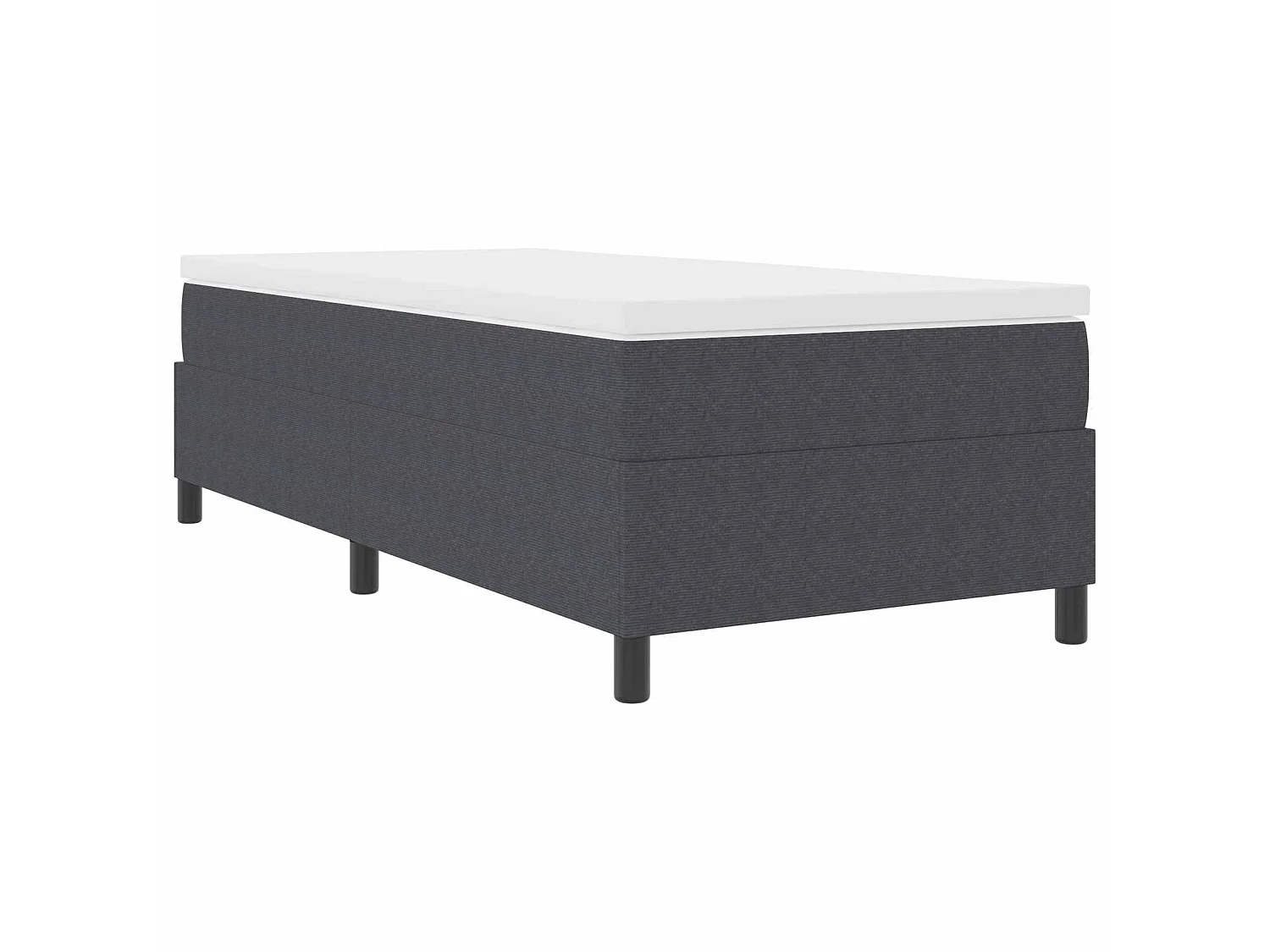 Cadre de lit plateforme Gris foncé 90 x 190 cm