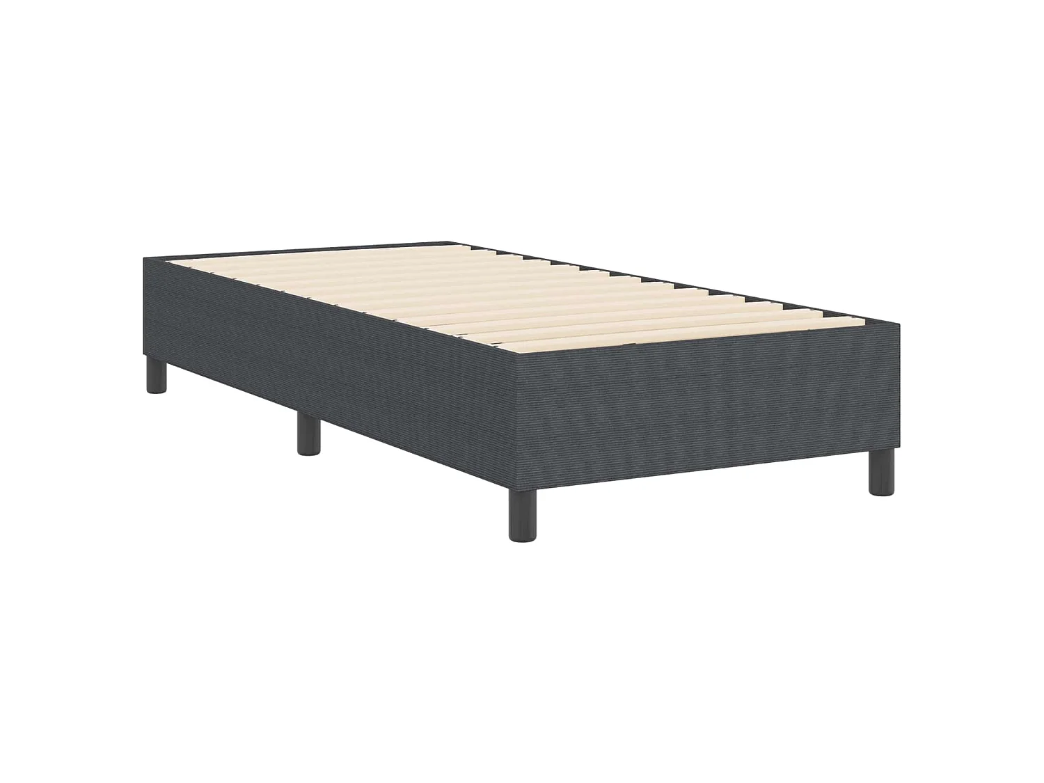 Cadre de lit plateforme Gris foncé 90 x 190 cm