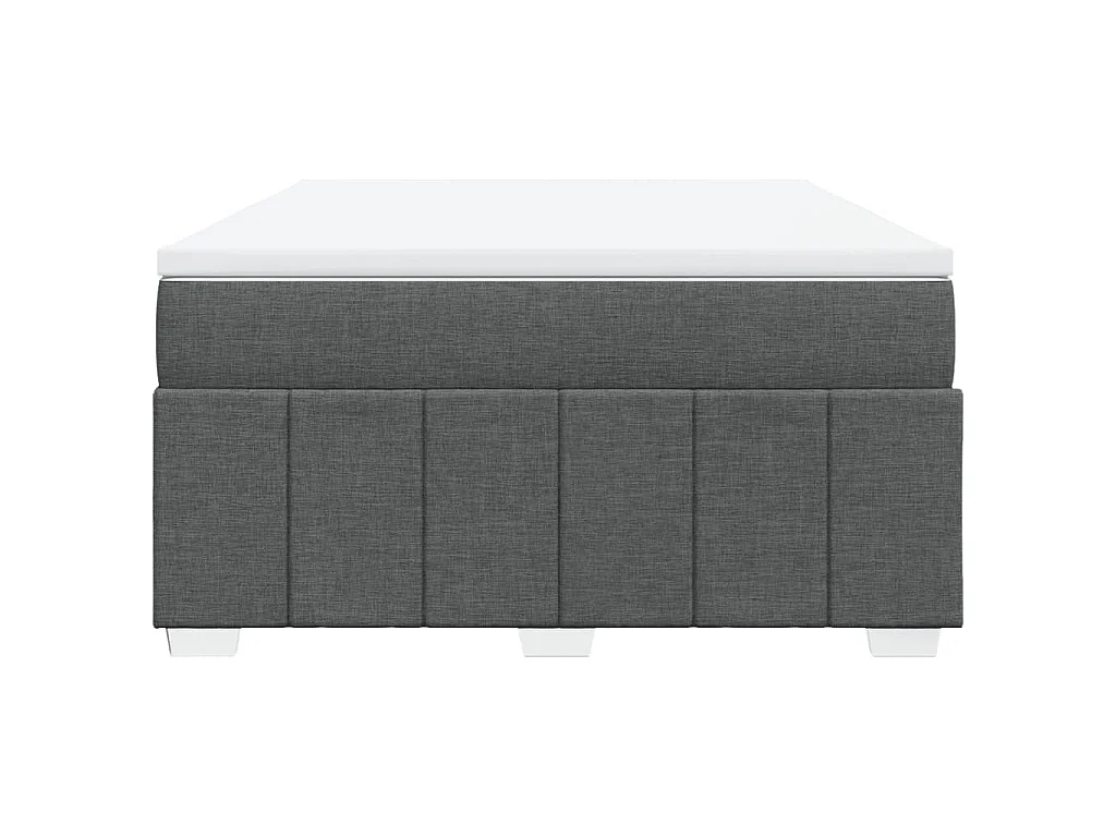 Boxspringbett mit Matratze Dunkelgrau 160x200 cm Stoff