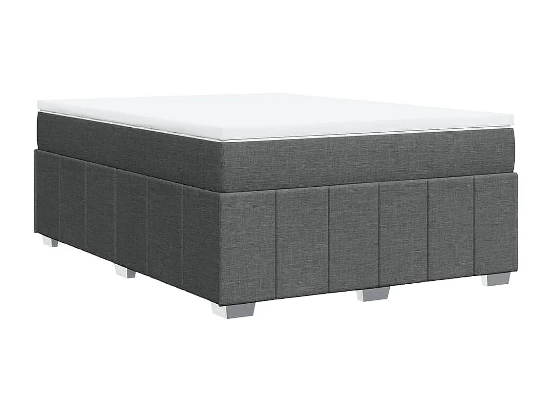 Boxspringbett mit Matratze Dunkelgrau 160x200 cm Stoff