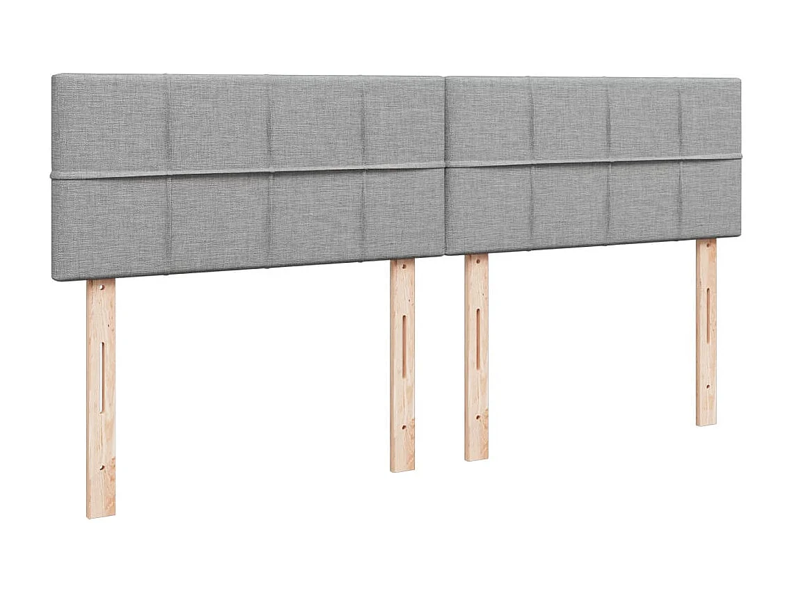 Boxspringbett mit Matratze Hellgrau 180x200 cm Stoff