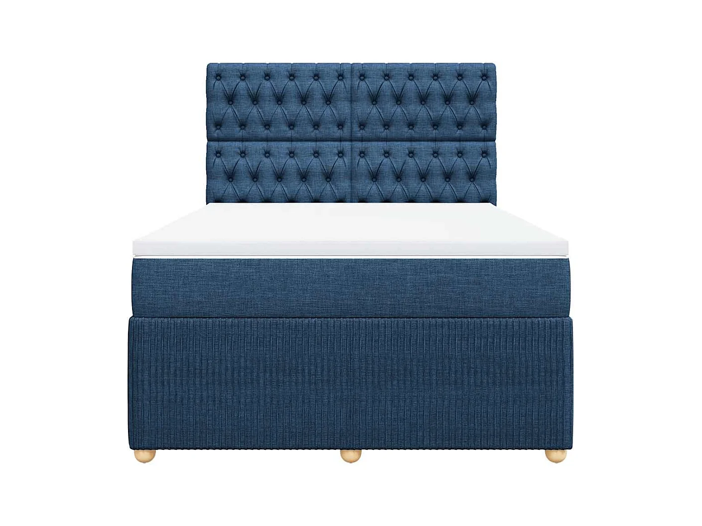 Boxspring met matras stof blauw 160x200 cm