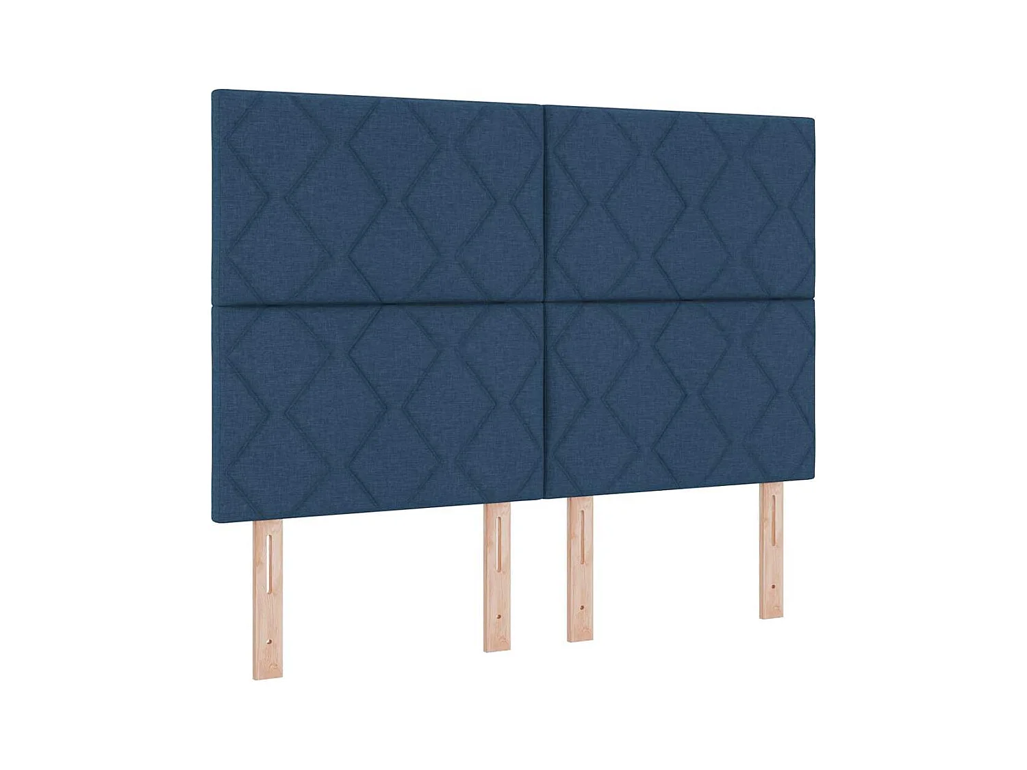 Bettgestell mit Kopfteil Blau 160 x 200 cm Stoff