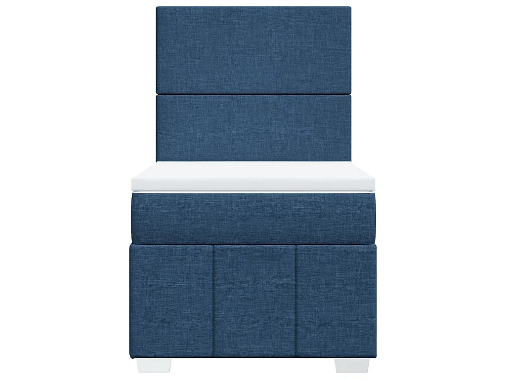 Cama com molas/colchão 100x200 cm tecido azul