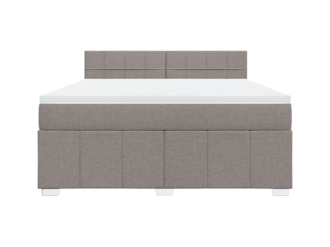 Boxspringbett mit Matratze Taupe 180x200 cm Stoff