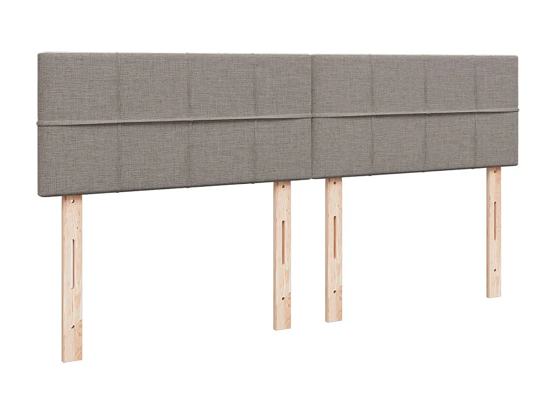 Boxspring met matras stof taupe 180x200 cm