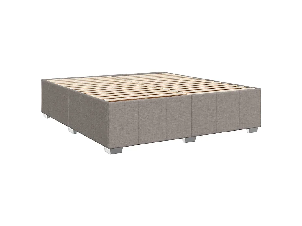 Sommier à lattes de lit avec matelas Taupe 180x200 cm Tissu