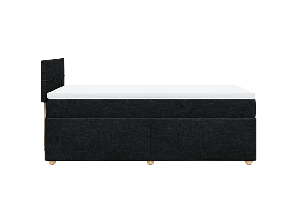 Boxspringbett mit Matratze Schwarz 100x200 cm Stoff
