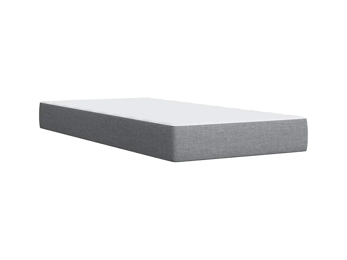 Sommier à lattes de lit avec matelas Gris clair 100x200cm Tissu